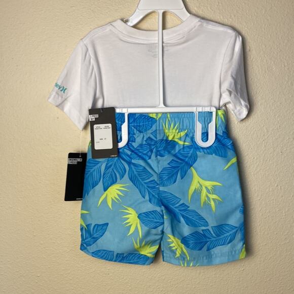 Hurley Toddler Swim Set Shorts plus Short Sleeve T-Shirt 3T Toddler - Picture 6 of 7